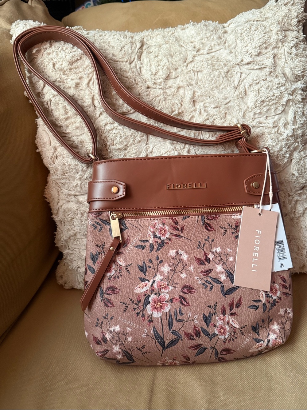Fiorelli Dusty Rose Floral Crossbody Bag